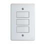 Imagem de Kit Conjunto Interruptor 4x2  3 Teclas Simples 10A 250V