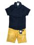 Imagem de kit conjunto jeans infantil meninos camisa jeans bermuda jeans masculino tam de 4 a 16 anos