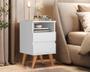 Imagem de Kit Conjunto Mesa De Cabeceira 2 Gavetas Pop Branco