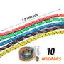 Imagem de Kit Conjunto Pacote 10 Elastico Extensor Color Ferro 1,5M