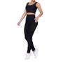 Imagem de Kit conjunto TOP ALÇA MÉDIA bojo + CALÇA LEGGING BOLSOS Feminino Academia Corrida Fitness 701