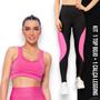 Imagem de Kit conjunto TOP ALÇA MÉDIA bojo + CALÇA LEGGING REDINHA Feminino Academia Corrida Fitness 700