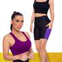 Imagem de KIT conjunto TOP ALÇA MÉDIA bojo + SHORT LEGGING BOLSO Feminino Academia Corrida 649