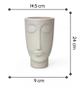 Imagem de Kit Conjunto Vaso Planta Face Rosto Mulher 17 Homem 24 Cabeça Cimento Plastico Nutriplan Nutriplast