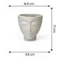 Imagem de Kit Conjunto Vaso Planta Face Rosto Mulher 17 Homem 24 Cabeça Cimento Plastico Nutriplan Nutriplast