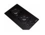 Imagem de Kit Cooktop 2 B  mesa de vidro + Coifa Inox Parede Vidro curvo 80cm Depurador exaustor