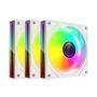 Imagem de Kit Cooler C3tech RGB F9-l650whRGB Com Controladora Branco