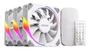 Imagem de Kit cooler fan + controladora 3un sangue frio 3 argb white ghost 120mm pcyes - k3argbsf3wgbr