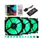 Imagem de Kit Cooler Fan Dex Rgb Com Controle Dx-123R 1 Fita Led Kit 3