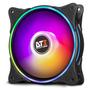 Imagem de Kit Cooler Gabinete DT3Sports ZX120 Sync Pro RGB 3x120mm 3 Fans Double Ring + Controlador RGB