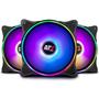 Imagem de Kit Cooler Gabinete DT3Sports ZX120 Sync Pro RGB 3x120mm 3 Fans Double Ring + Controlador RGB