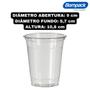 Imagem de Kit Copo 354ml Pet Cristal Transparente 12 OZ/98 + Tampa Reta Plana COM Furo Bompack - 50 Unidades