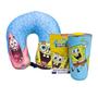 Imagem de Kit Copo Sky 500Ml c/ Tampa e Almofada Pescoço Bob Esponja