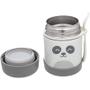 Imagem de Kit Copo Térmico 400ML e Pote Térmico 320ML Com Talher Gumy Branco Off White - Parede Dupla em Aço Inoxidável - Buba