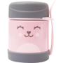 Imagem de Kit Copo Térmico 400ML e Pote Térmico 320ML Com Talher Gumy Rosa - Parede Dupla em Aço Inoxidável - Buba