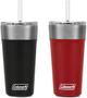 Imagem de Kit Copo Termico com Tampa e Canudo Coleman 600ML - Preto/Vermelho