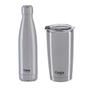 Imagem de Kit Copo Térmico Inox 580ml c/ Tampa + Garrafa Térmica 500ml