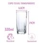 Imagem de Kit Copos de Vidro 320ml 6 Transparente 6 Cinza Texas Agua