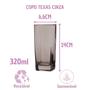 Imagem de Kit Copos de Vidro 320ml 6 Transparente 6 Cinza Texas Agua