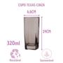 Imagem de Kit Copos de Vidro 320ml 6 Transparente 6 Cinza Texas Agua