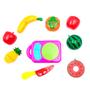 Imagem de Kit Corta Frutas Divertidas 7 Peças Brinquedo Para Menina Crianças Diversão Criatividade Baby Colorido Cozinha Mini Feirinha Faz de Conta tiras autocolantes Kids Educativo