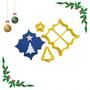 Imagem de Kit Cortadores Arvore Moldura e Estrela de Natal 