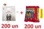 Imagem de Kit Cosme Damião Com 200 Un Pipoca Doce +200Un Sacolas 33X24