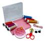 Imagem de Kit Costura Portátil Ideal Bolsa Viagem Agulhas Linhas Tesoura Mini