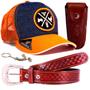 Imagem de  Kit Cowboy Oferta Boné Rodeio Bainha Canivete + Cinto Country