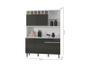 Imagem de Kit Cozinha Compacta 130cm Com 6 Portas 1 Gaveta Alice - Palladium Decor