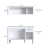 Imagem de Kit Cozinha Compacta 2 Peças Balcão e Aéreo Raíssa Light 6 Portas Branco