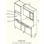 Imagem de Kit Cozinha de Aço Regina 2X1,55M 6 Portas 3 Gavetas Branco/ Preto Itatiaia