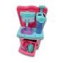 Imagem de Kit Cozinha De Brinquedo Menina Infantil Completa - Aqua Bubble Lava Louça Sai Agua