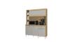 Imagem de Kit Cozinha Duda 140 cm 5 Portas 1 Gaveta Damasco / Off White - Poquema