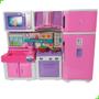 Imagem de Kit Cozinha Infantil Brinquedo Completa Geladeira Fogão 82Cm