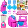 Imagem de Kit Cozinha Infantil de Brinquedo Eletrodomésticos Comidinhas C/ 25 peças Acessórios