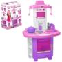 Imagem de Kit Cozinha Infantil Rosa Bancada e Fogãozinho infantil com Acessórios Pais e Filhos