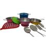 Imagem de Kit Cozinha Inox Colorido 11 Peças Shiny Toys 001221