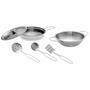 Imagem de Kit Cozinha Inox Tacho Panelinhas - Braskit Brinquedos