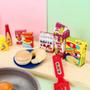 Imagem de Kit Cozinha MERCADINHO Infantil Comidinhas de Brinquedo C/ Frigideira Gourmet + Feirinha