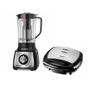 Imagem de Kit Cozinha Mondial Turbo Inox Max Grill com Liquidificador e Sanduicheira Grill G-07 L-1200