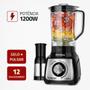 Imagem de Kit Cozinha Mondial Turbo Inox Max Grill com Liquidificador e Sanduicheira Grill G-07 L-1200