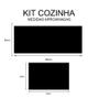 Imagem de kit cozinha passadeira Tropical Azul Verde 120x40cm60x40cm