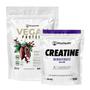 Imagem de Kit Creatina 500g + Vegan Protein - Proteína Vegana de Ervilha Cacau & Chocolate 837g - WiseHealth