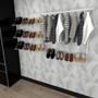 Imagem de Kit cremalheiras e araras para loja com 4 peças regulável 200x100 cm cor branco modelo clst1ljb146