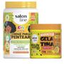 Imagem de Kit Creme De Pentear Cachinhos Poderosos Melão 1kg + Gelatina Salon Line Todecacho Kids Maracujá Cachinhos Hidratados 550g