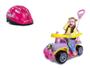 Imagem de Kit Crianças Carrinho De Passeio Jip Jip Menina + Capacete Infantil Rosa