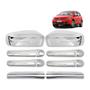Imagem de Kit Cromado Apliques Maçaneta + Retrovisor + Grade dianteira Volkswagen Gol G5 2008 2009 2010 2011 2012 2013 4 Portas