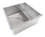Imagem de Kit Cuba 40x40 Aço Inox Com  Escorredor 42,5cm C/ Válvula