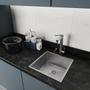 Imagem de Kit Cuba 40x40 Inoxidavel Calha Escorredor 42,5cm Cozinha